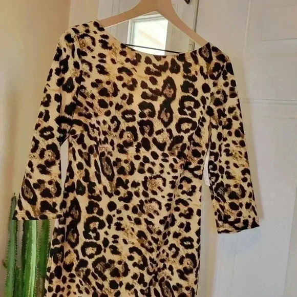 NWT Premier Amour Lepard/Cheetah Print Bodycon Dress, Size 10 - Picture 3 of 11
